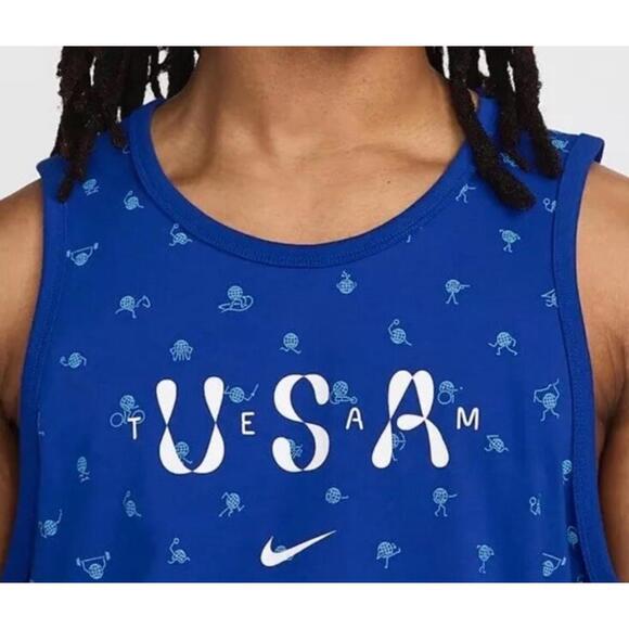 Nike Other - New Nike Team USA Olympic Club Tank Top Vest Blue FN0879 Men’s XL